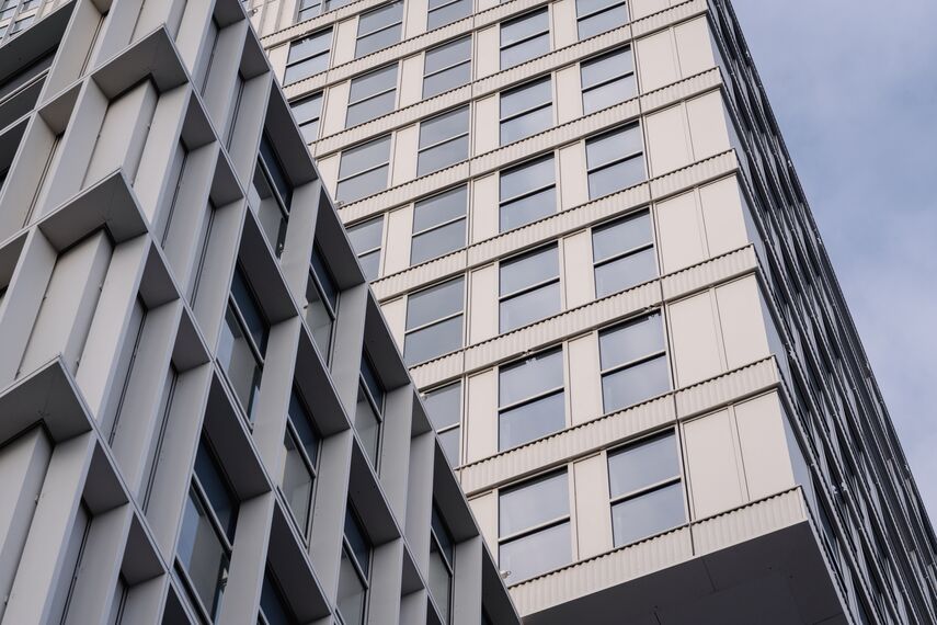 ElementFaçade 7 Façades, MasterLine 8 Windows and MasterLine 8 SoftTone Windows - Eurostaete located in Eindhoven, The Netherlands