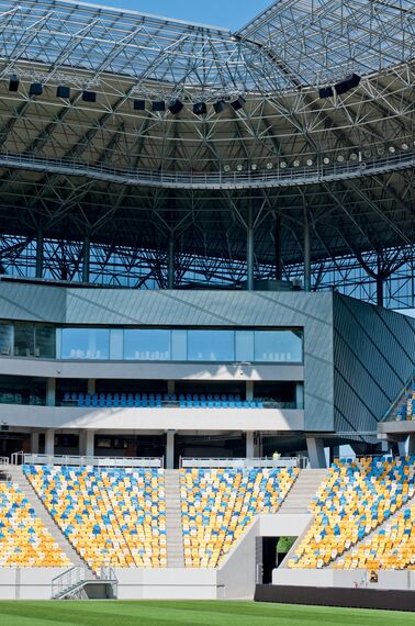 ConceptSystem 77 Doors, ConceptSystem 77 Windows and ConceptWall 50 Façades - Football stadium Football stadium Lviv located in Lviv, Ukraine