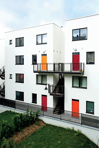 Apartmentcomplex Housing complex Bervoets located in Vorst, Belgium