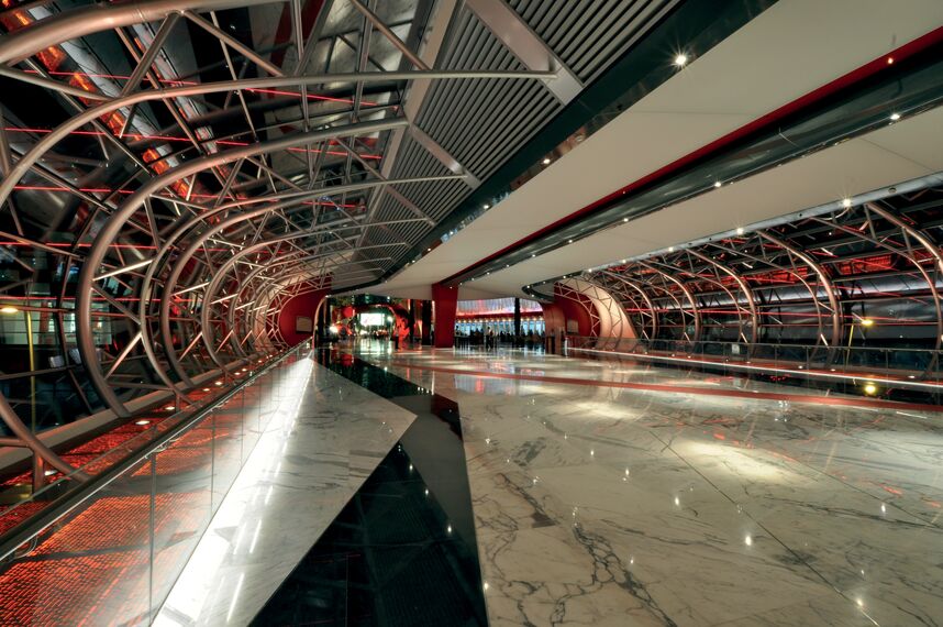 ConceptWall 86 Façades - Race track Ferrari World Abu Dhabi located in Abu Dhabi, United Arab Emirates