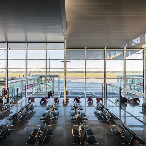 ConceptWall 60 Façades, ConceptSystem 77 Windows, ConceptSystem 59Pa Windows, ConceptWall 50 Façades, CW 50-FP Façades and CW 50-SG Façades - MPL Passenger Terminal located in Wrocław, Poland