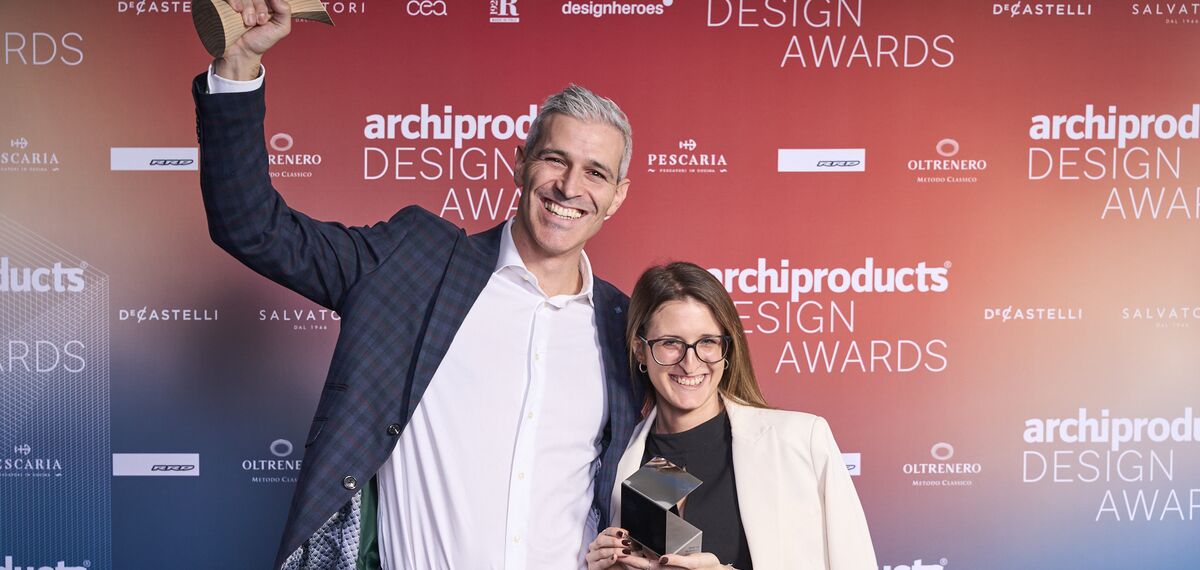 Two Reynaers Italy colleagues at the ADA awards 2025