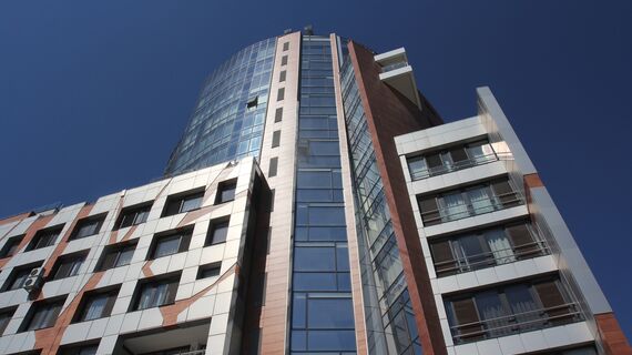 ConceptWall 50 Façades, ConceptSystem 77 Doors, ConceptSystem 77 Windows and BriseSoleil 40 Solar Shading - Silver city tower residential complex located in Sofia, Bulgaria