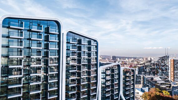 ConceptWall 50 Façades and ConceptSystem 77 Windows - Apartmentcomplex A3 Advanced Architecture Apartments located in Sofia, Bulgaria